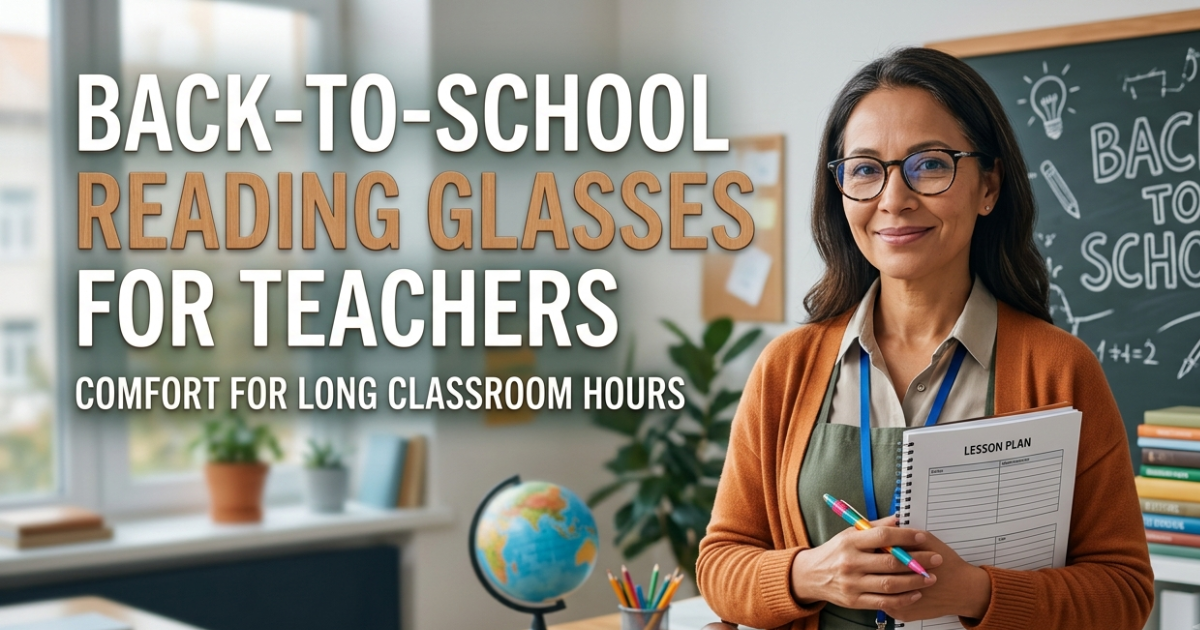 Back-to-School Reading Glasses for Teachers: Comfort for Long Classroom Hours